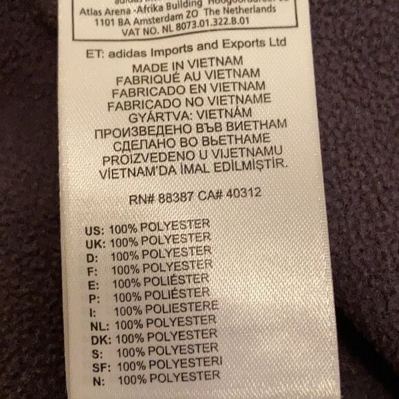 ADIDAS Outdoor Full Zip Fleece Lined Jacket with Hood Gray M NWOT - Picture 8 of 9